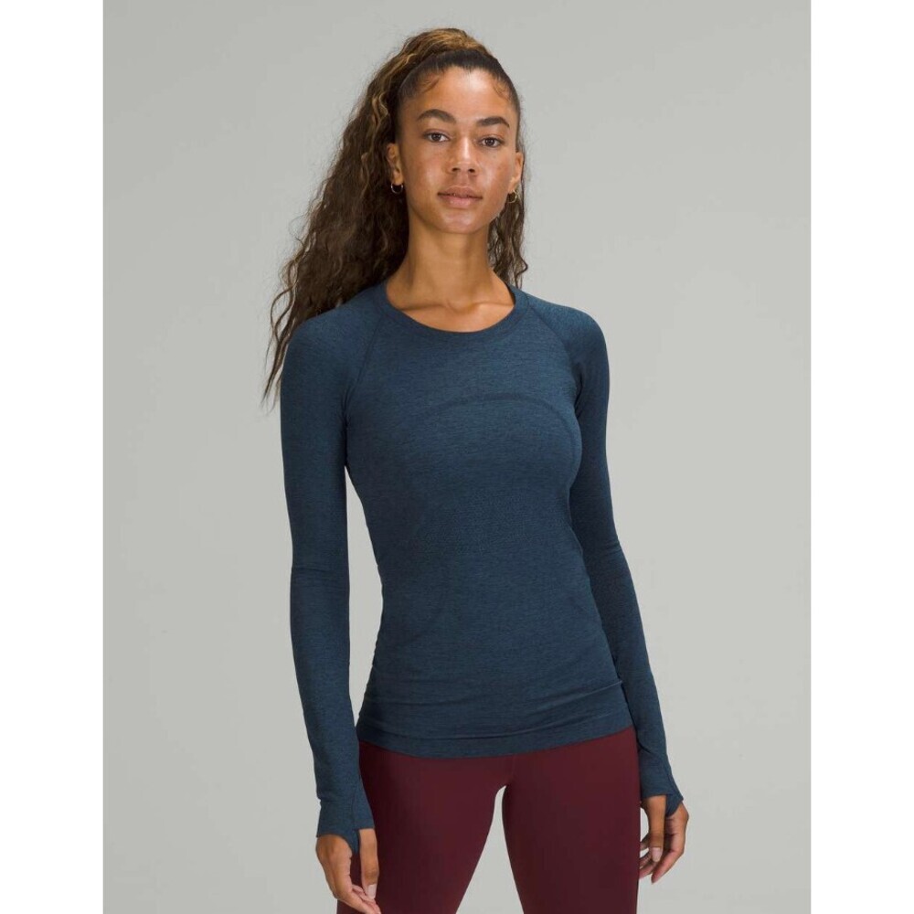 Lululemon Swiftly Tech Long Sleeve Shirt 2.0 True Navy / Iron Blue Size 12